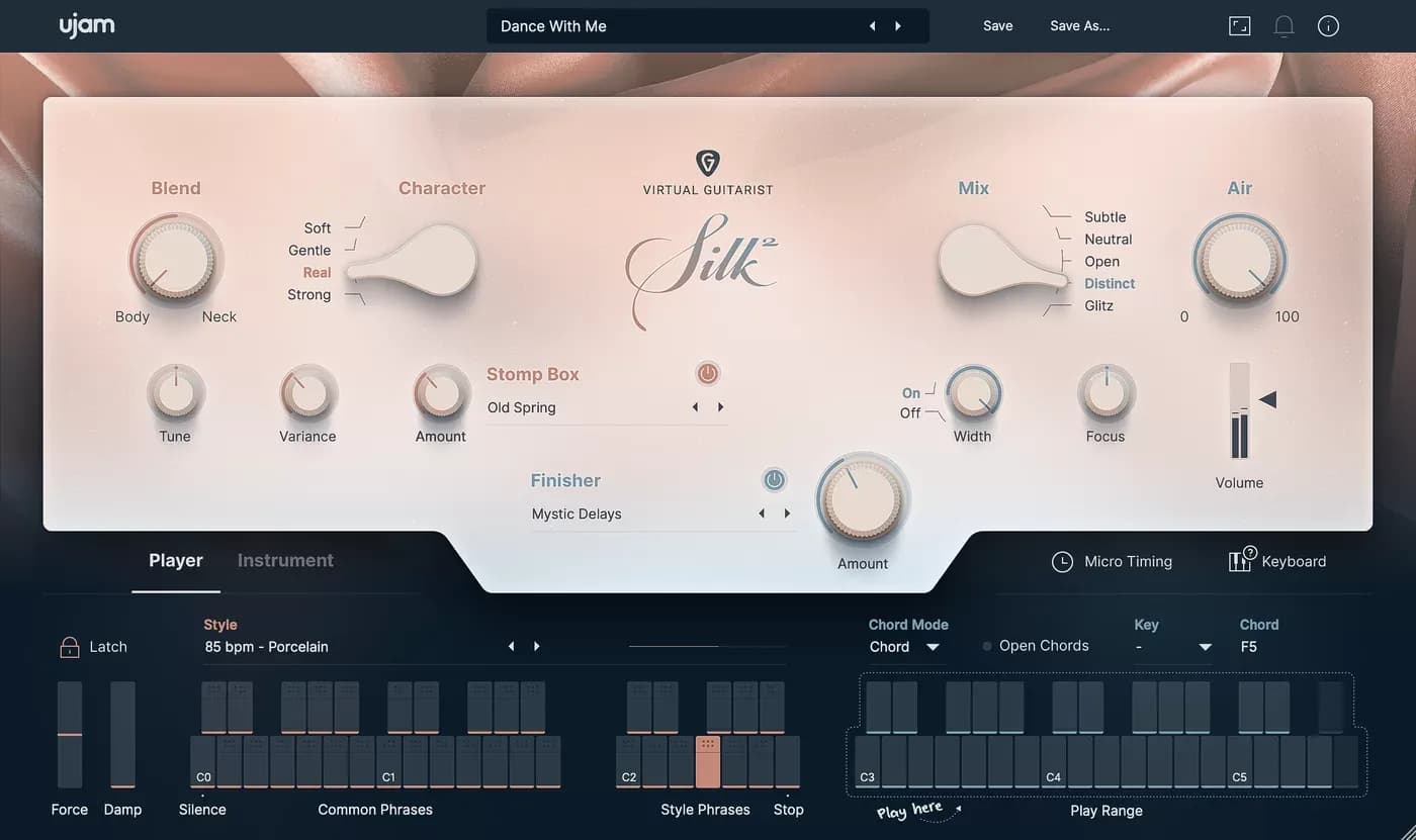 UJAM Virtual Guitarist SILK 2 – Guitarra Acústica Virtual de Cuerdas de Nylon (Descarga Digital)