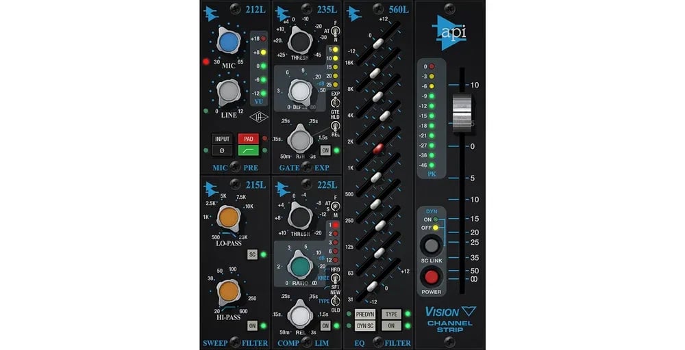 Universal Audio UAD API Vision Channel Strip Collection – Canal de Consola (Descarga Digital) - Variante en LEMM DJ Store