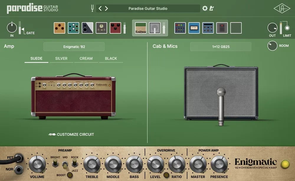 Universal Audio UAD Paradise Guitar Studio – Estudio Virtual de Guitarra (Descarga Digital) - Variante en LEMM DJ Store