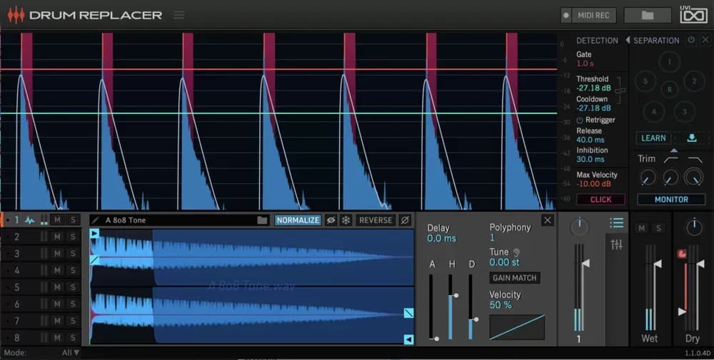 UVI Drum Replacer – Reemplazo de batería en tiempo real (Descarga Digital)