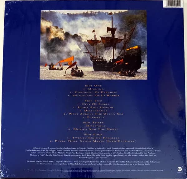 Vangelis - 1492 - Conquest Of Paradise (Music From The Original Soundtrack) (Vinilo Doble 2LP nuevo)