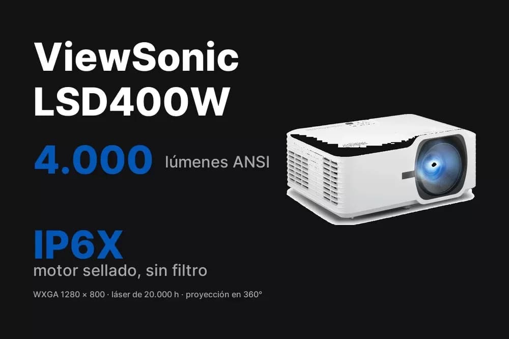 ViewSonic LSD400W – Proyector láser WXGA 4.000 lúmenes