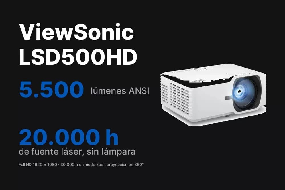 ViewSonic LSD500HD – Proyector láser Full HD 5.500 lúmenes