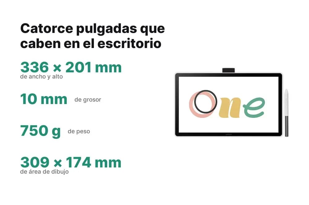 Wacom One 14 – monitor interactivo con lápiz sin pilas