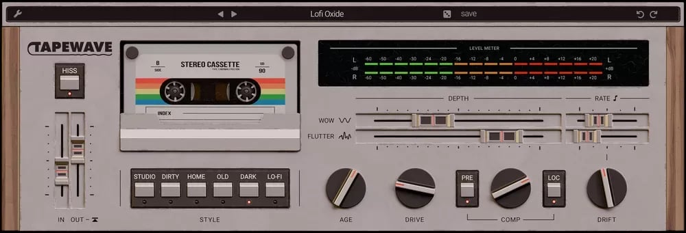 Wave Alchemy Tapewave – Plugin de cinta y saturación lo-fi (Descarga Digital) - Variante en LEMM DJ Store