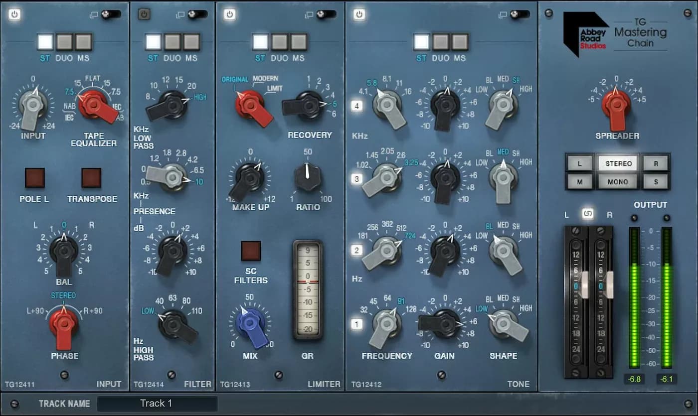 Waves Abbey Road TG Mastering Chain – Cadena de mastering modular (Descarga Digital)