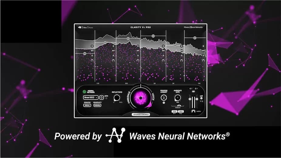 Waves Clarity Vx Pro – Reducción de ruido IA para diálogo (Descarga Digital)