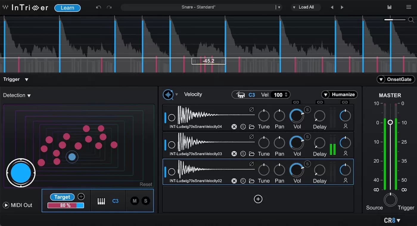 Waves InTrigger Drum Replacer – Reemplazo de batería con IA (Descarga Digital)