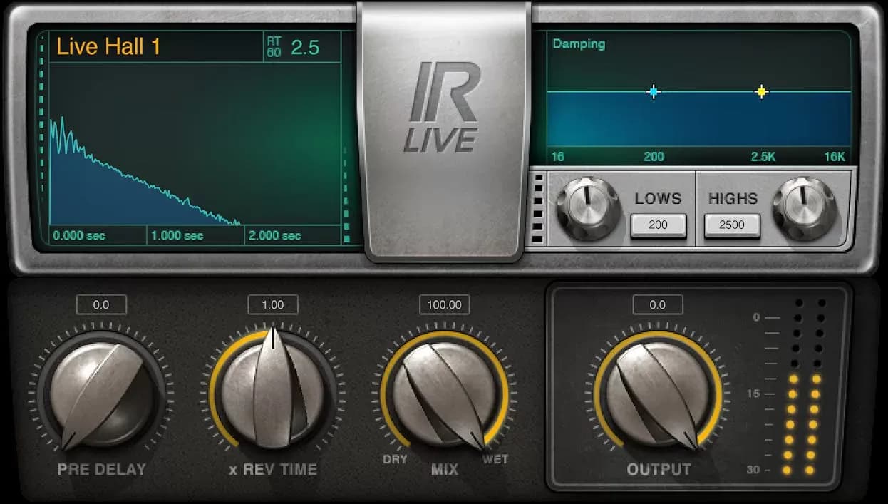 Waves IR-Live – Reverb de Convolución de Baja Latencia (Descarga Digital)