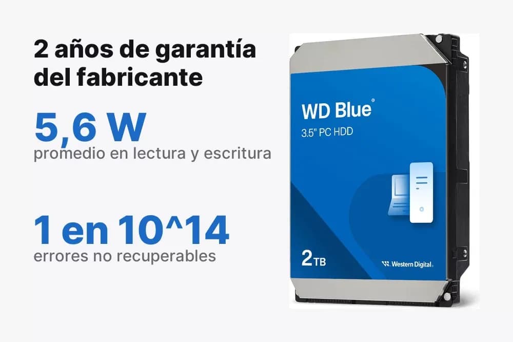 WD Blue 2 TB – Disco duro 3,5" para PC de escritorio