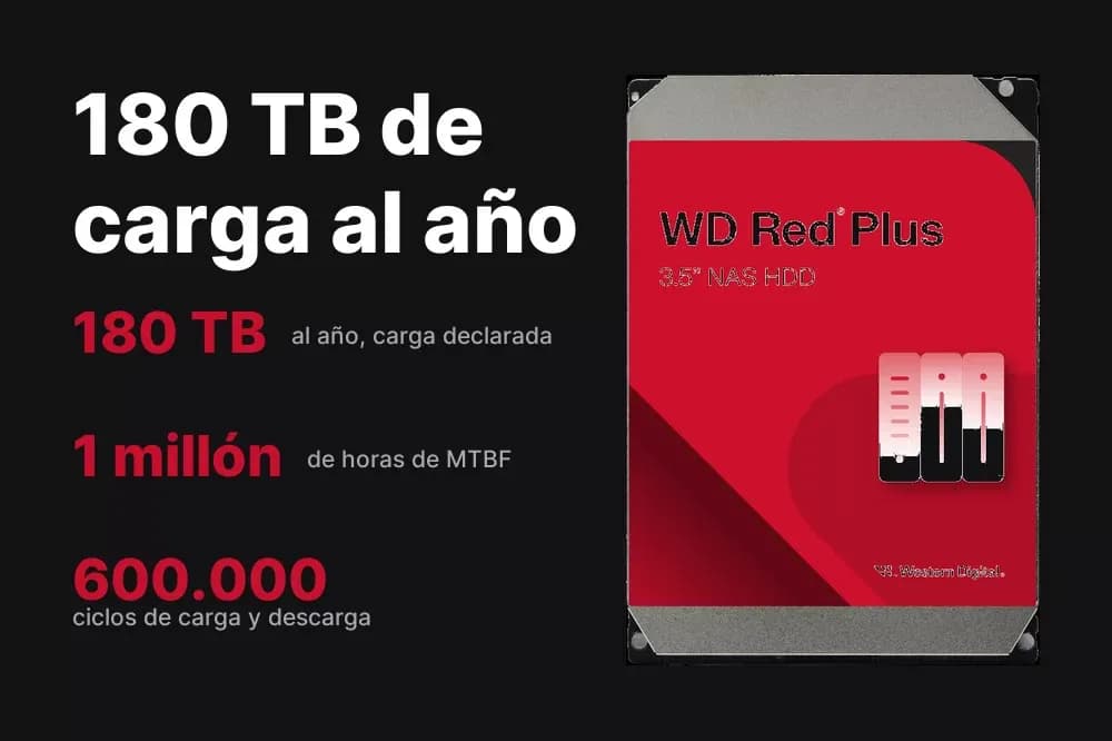 WD Red Plus 12 TB – disco duro para NAS