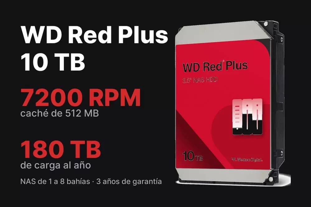 WD Red Plus – Disco duro 3,5" para NAS
