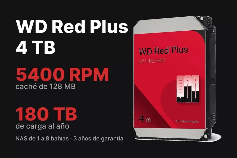 WD Red Plus – Disco duro 3,5" para NAS
