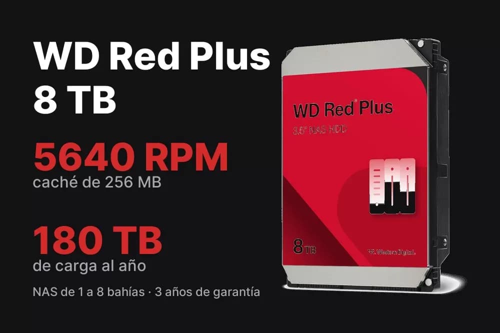 WD Red Plus – Disco duro 3,5" para NAS