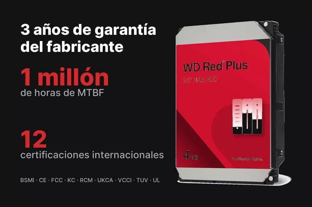 WD Red Plus – Disco duro 3,5" para NAS