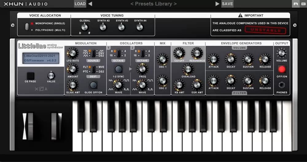 Xhun Audio LittleOne – Sintetizador analógico con secuenciador (Descarga Digital)