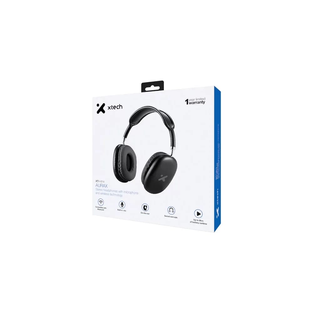 Xtech Aurax XTH-614 – Audífonos Bluetooth de Diadema con Ranura microSD - Negro - Vista alternativa en LEMM DJ Store