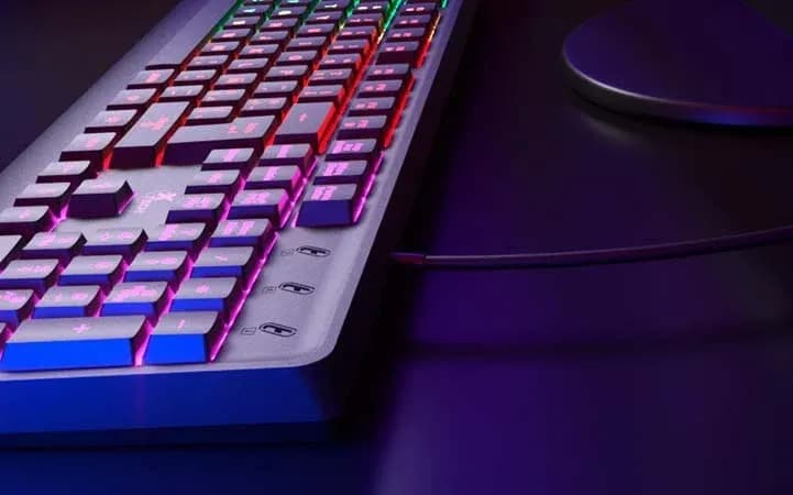 Xtech XTK-505S – Teclado gamer con cable y luz LED multicolor