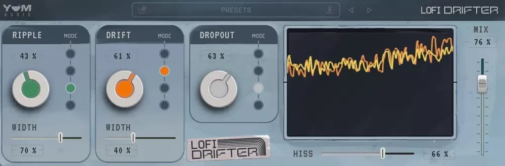 Yum Audio LoFi Drifter – Modulación de Volumen Lo-Fi (Descarga Digital)