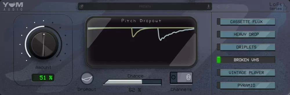 Yum Audio LoFi Pitch Dropout – Caídas de Tono Estilo Cinta (Descarga Digital)
