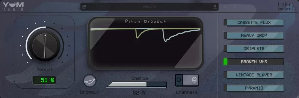 Yum Audio LoFi Pitch Dropout – Caídas de Tono Estilo Cinta (Descarga Digital) - Variante en LEMM DJ Store