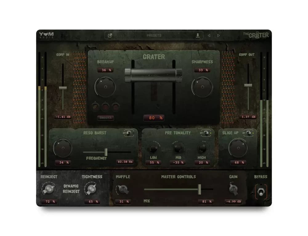 Yum Audio The Grater – Compresor y Distorsión Creativa (Descarga Digital)