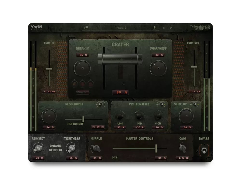 Yum Audio The Grater – Compresor y Distorsión Creativa (Descarga Digital) - Variante en LEMM DJ Store